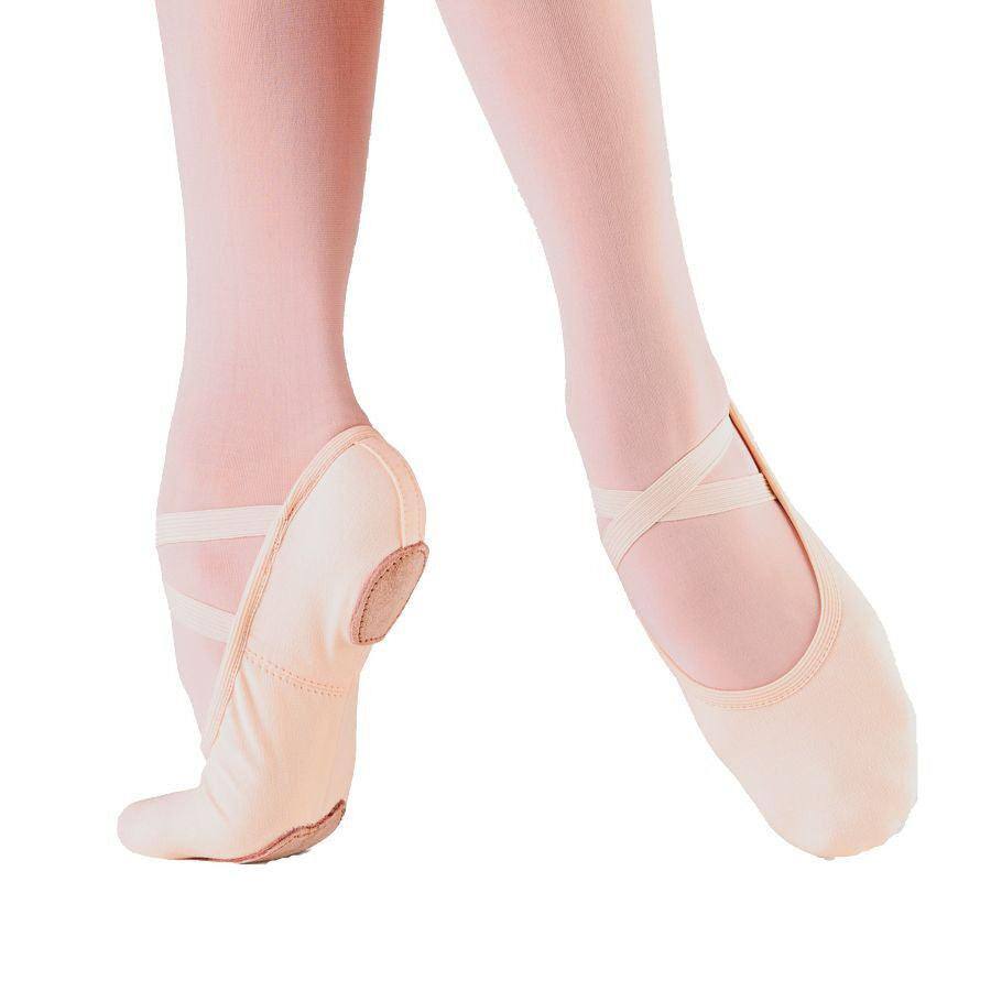 SCARPETTE TELA DANZA CLASSICA MEZZEPUNTE BALLERINA MEZZA PUNTA MEZZAPUNTA CANVAS - Punto Fitness