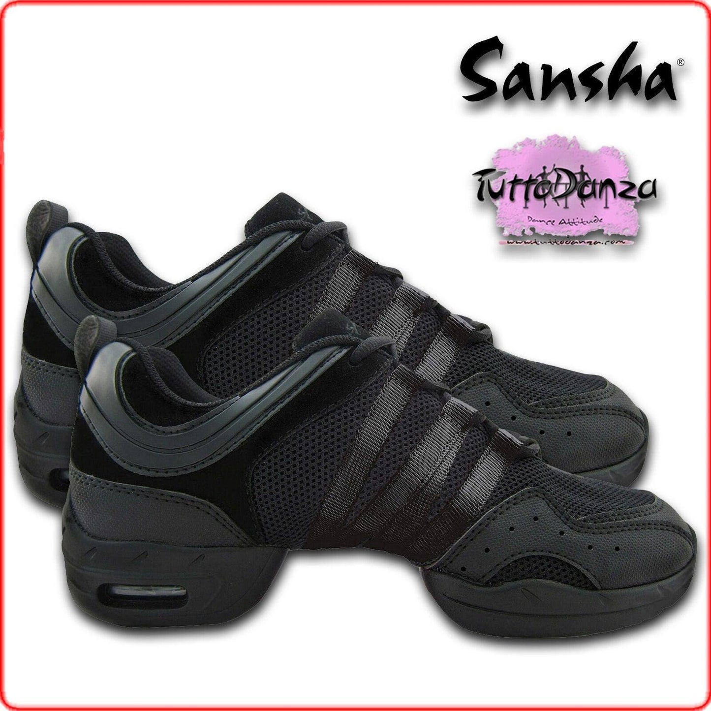 SNAKER SANSHA TUTTONERO P22M SCARPA DANZA MODERNA BALLO MODERNO CONTEMPORANEO - Punto Fitness