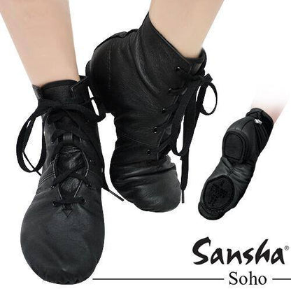 STIVALETTO JAZZ PELLE SANSHA SOHO SCARPA DANZA MODERNA BALLO MODERNO - Punto Fitness