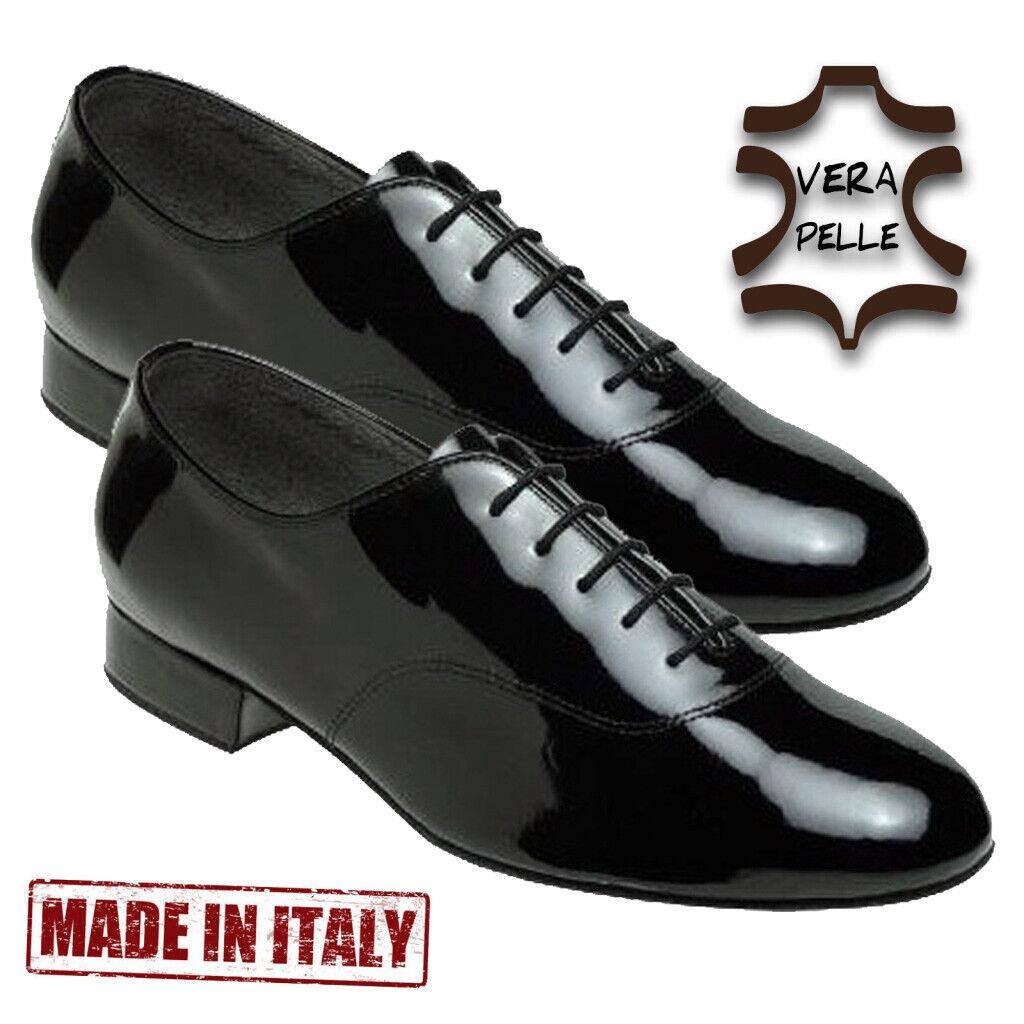 Scarpe Ballo Uomo Vernice Made in Italy Danza Liscio Latino Standard Oxford Sala - Punto Fitness Danza