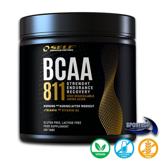 Self BCAA 811 aminoacidi ramificati 400 capsule rapporto 8:1:1 senza glutine e lattosio - Punto Fitness