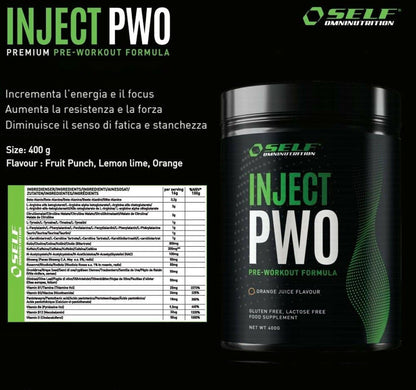 Self INJECT pre-workout diminuisce fatica, aumenta resistenza e forza - Punto Fitness Potenza