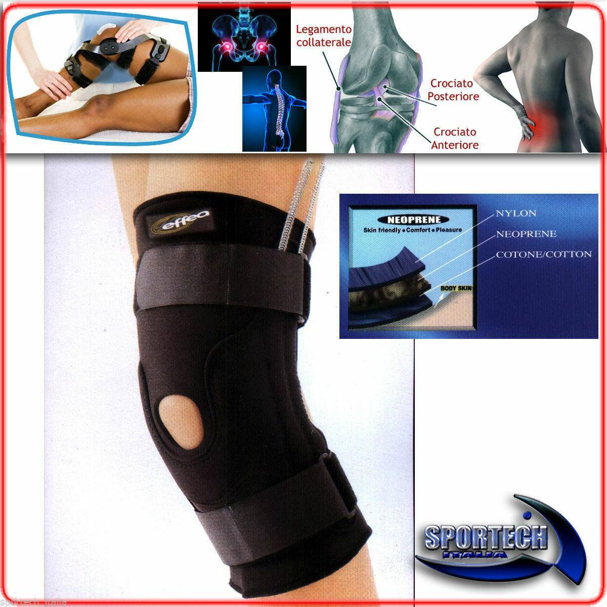 TUTORE NEOPRENE CONTENITIVO SOSTEGNO ARTICOLARE ANTI DISTORSIONE GINOCCHIO - Punto Fitness